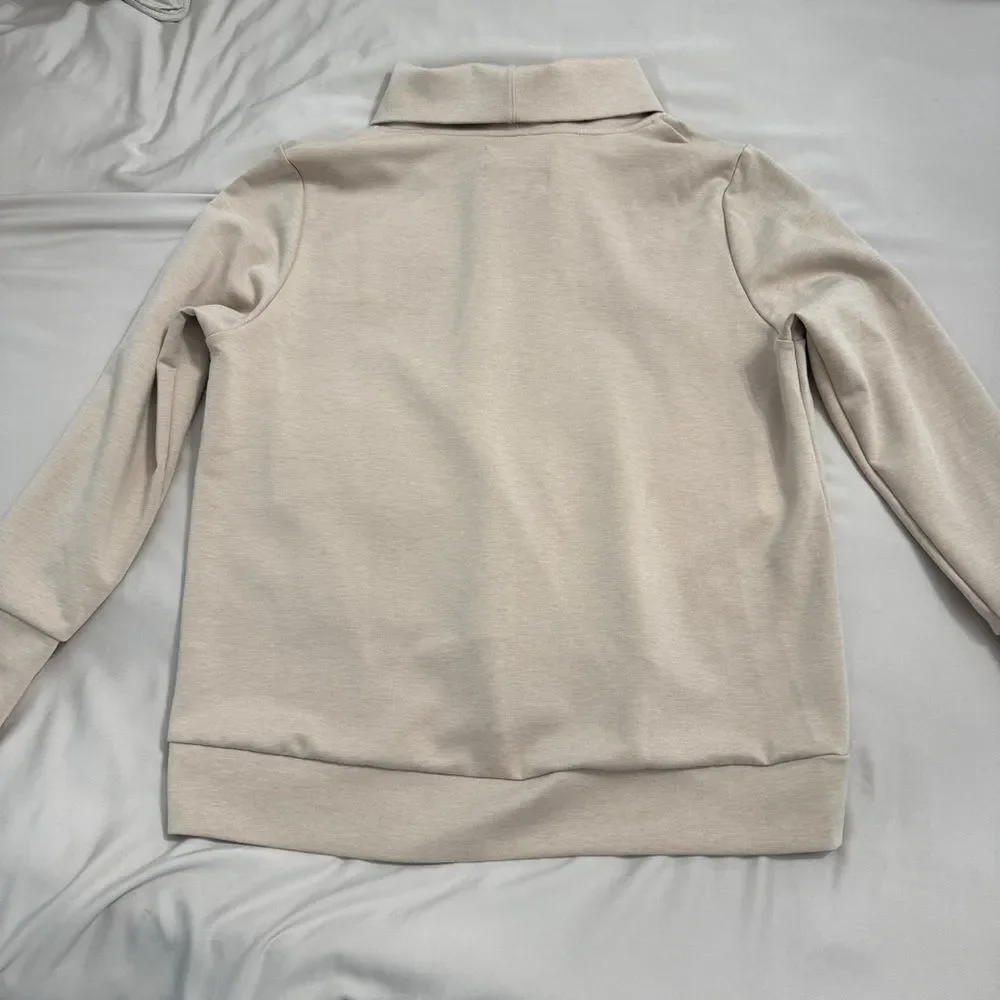 Addison Bay everyday cream turtleneck top size Med- excellent condition